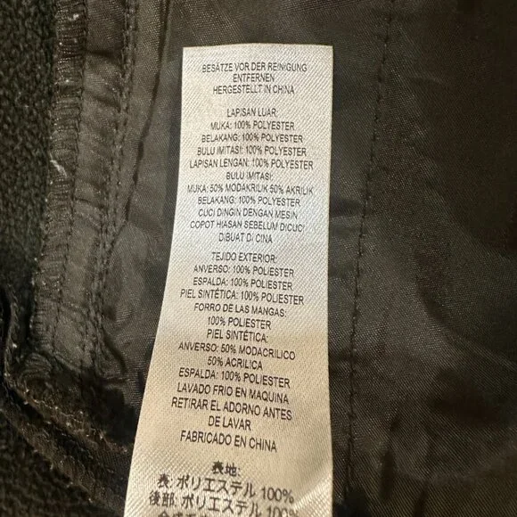 French Connection Softshell Sherpa Lined Hooded Coat Dark Olive Women’s 1X - Picture 9 of 15